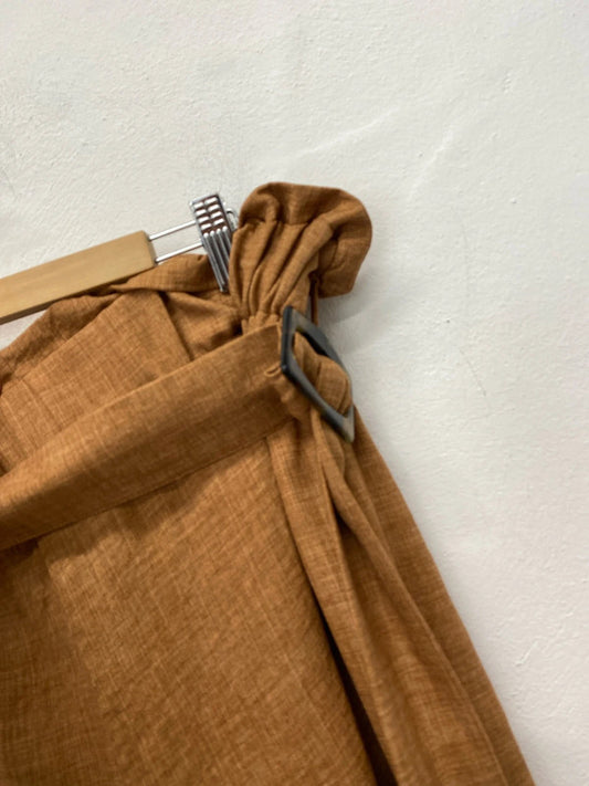 Lovely George brown cropped belted trousers UK 20 NC001