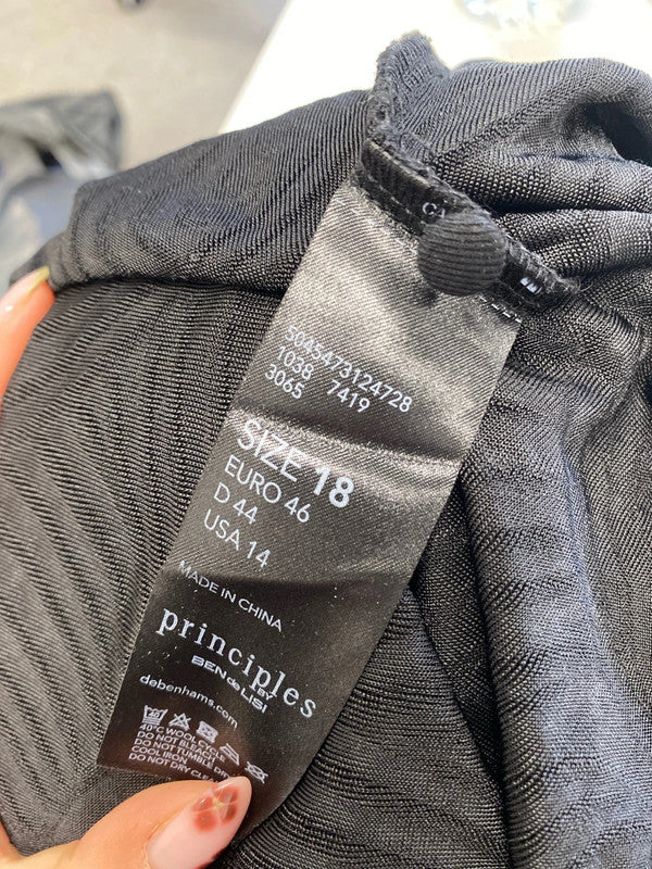 Lovely principles by Ben de lisi black gold dress UK 18 MW001