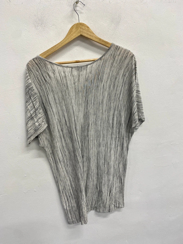 Lovely Great Plains London grey white pattern top tunic UK S AG006