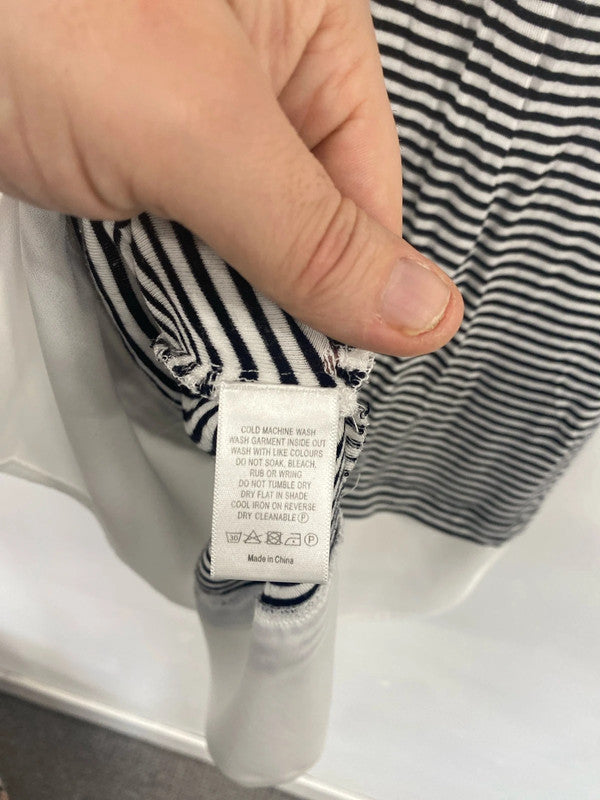 Gorgeous light Witchery striped tank S black white JM006