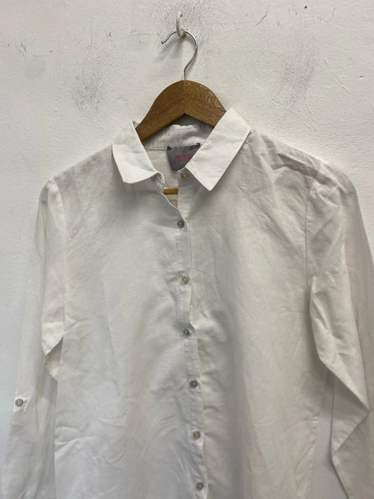 Lovely forcynthia beachwear white shirt UK M SS002