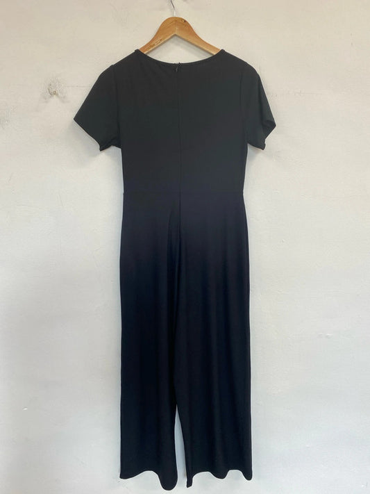 M&Co Elegant Black Asymmetric Jumpsuit UK 12 MB001