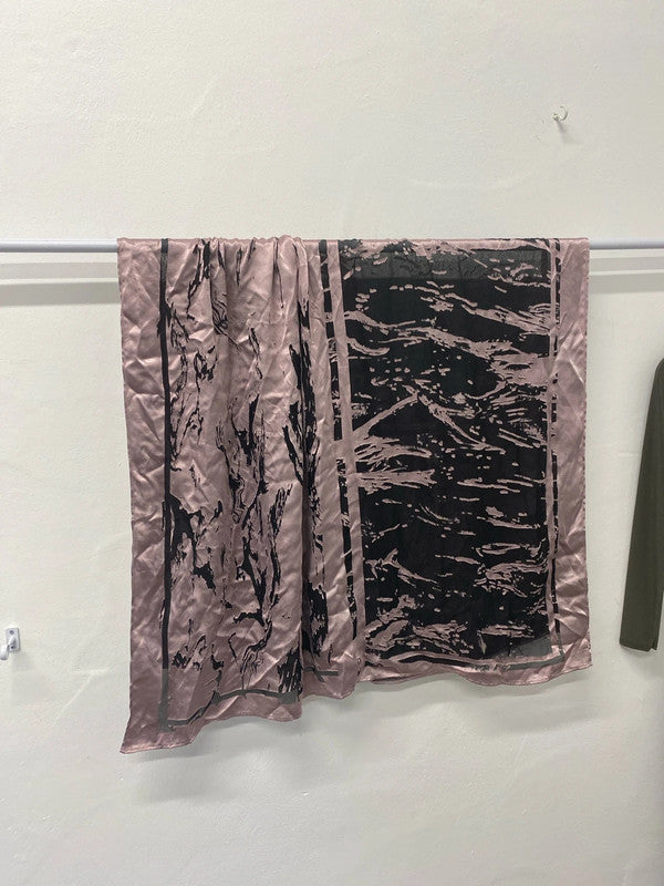 Fabulous semi sheer mauve scarf one size KM004