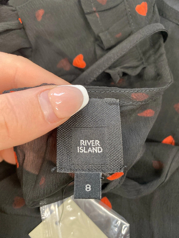 Fabulous River Island love heart dress uk 8 KM004