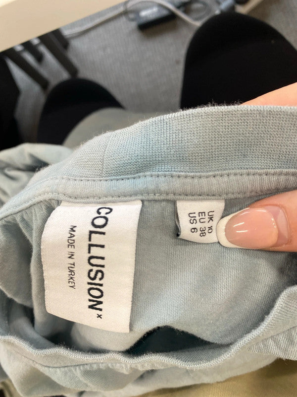 Fabulous Collusion oversized cloudy blue T-shirt uk 10 JA001