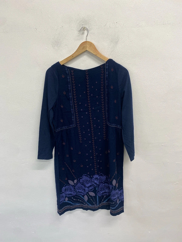 Lovely white stuff navy pattern tunic UK 12 MM005