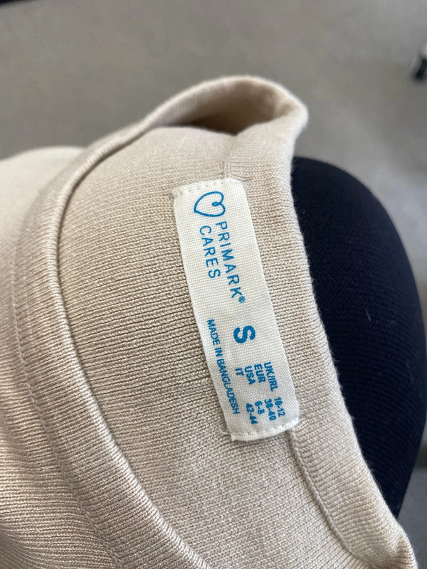 Lovely Primark casual beige Bodycon maxi dress UK S MB001