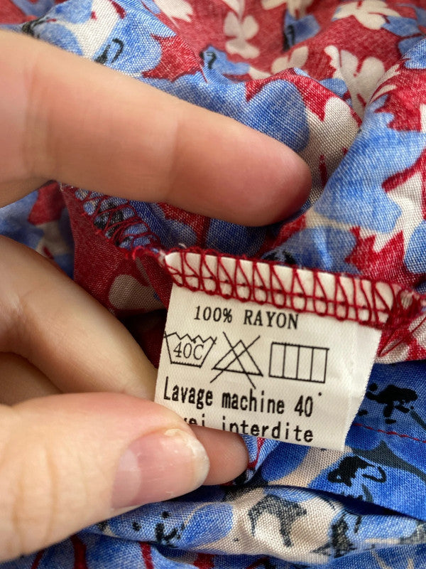 Zanzea Fabulous Red & Blue Floral Kimono UK 18 RG021