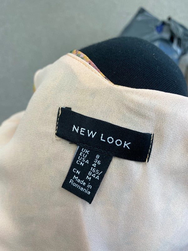 Lovely new look pink floral blouse UK 8 JM008