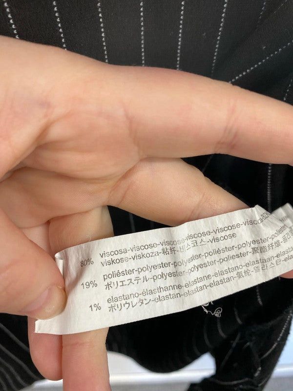 Stradivarius Stylish Black & White Pinstripe Cardigan Size L LD003