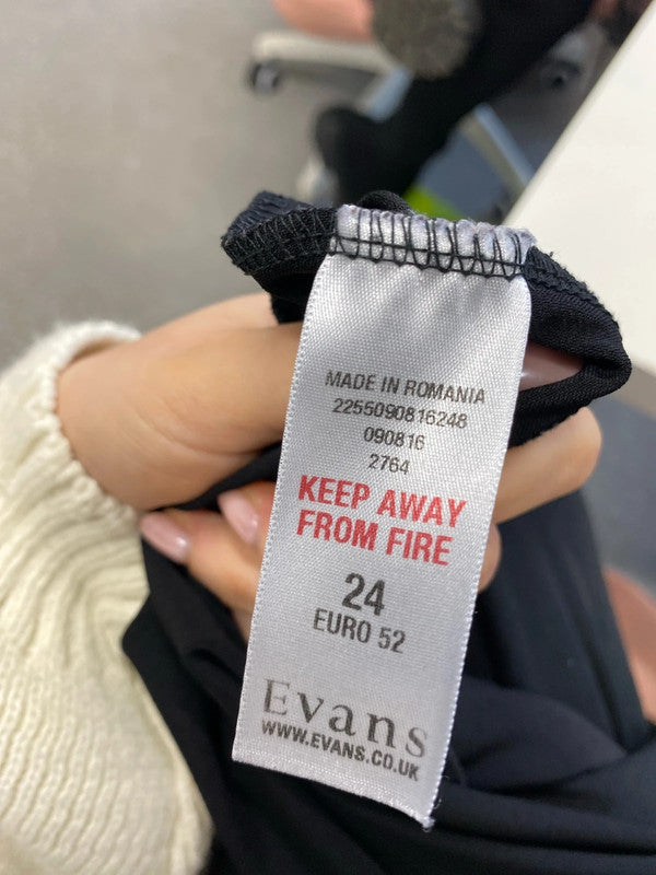 Lovely Evan’s essence black belt low bust mini dress UK 24 NC001