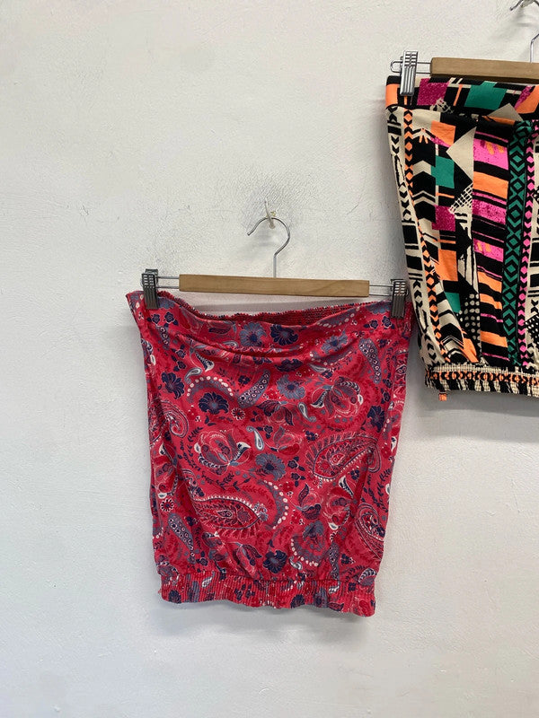 Lovely duo of bandeau summery 90s vibe next tops UK 10 #18 SW001