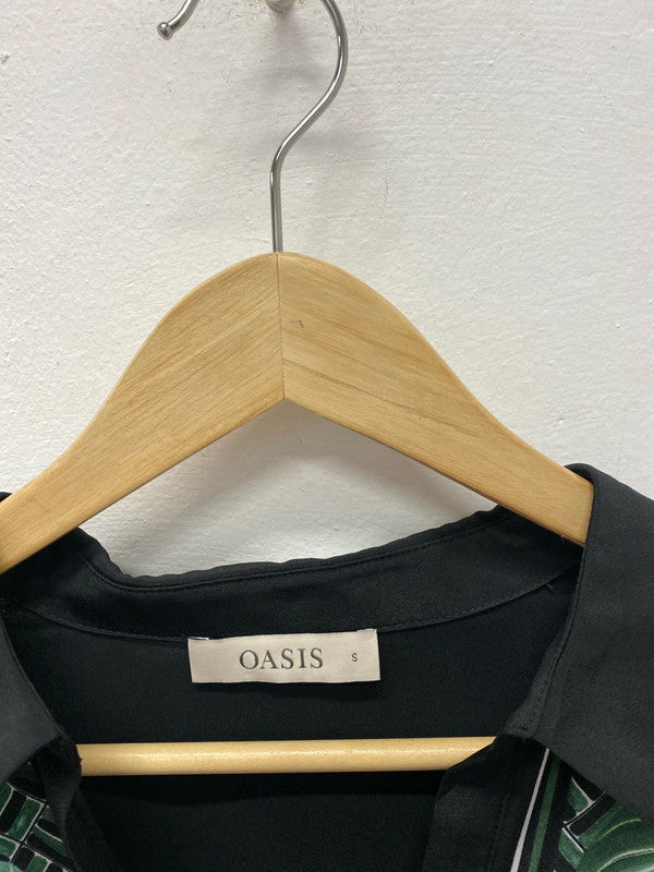 Fabulous Botanical dress black & green by Oasis stunning UkS AG002