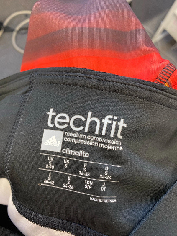 Lovely adidas tech fit orange pattern UK S GK002