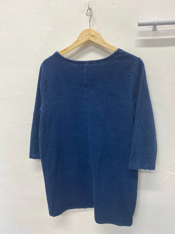 Fabulous Tu Woman Blue tunic jersey top Uk18 LG004