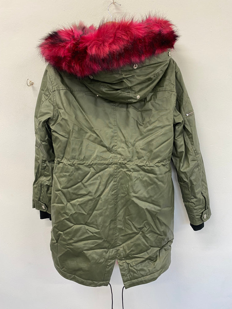 Gorgeous Noize parka pink grey faux fur Jolie S RF001