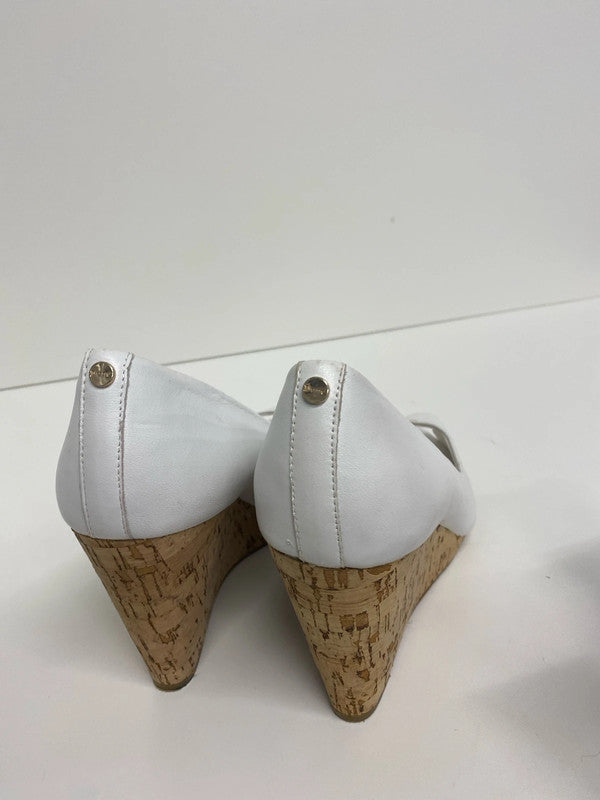 Fabulous Dune High wedge peep toe occasion shoes UK6 KM004