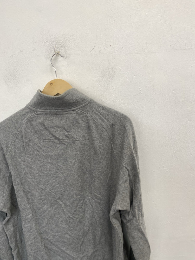 Fabulous Mens Barbour Grey High Button Neck Jumper UK M EC001