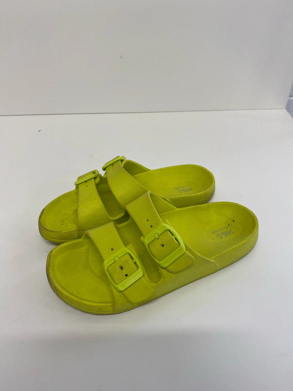 Fabulous M&S collection Lime green sliders Uk3 SS002