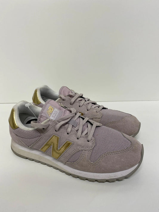 Fabulous New Balance 520 Lilac & Gold trainers Uk7 NN001