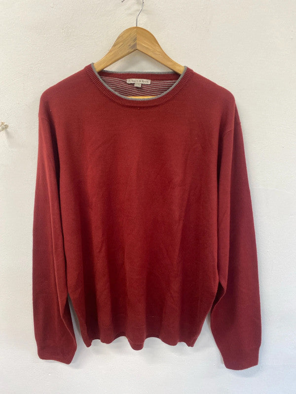 Classic J Hart & Bros burgundy jumper 3XL FE001