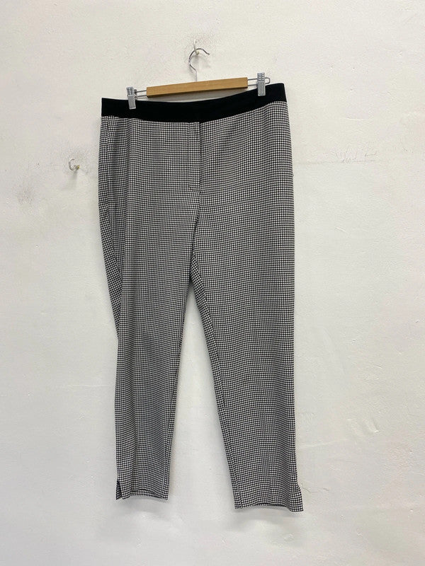 Fabulous M&S slim houndstooth trousers Uk16 classics LB001