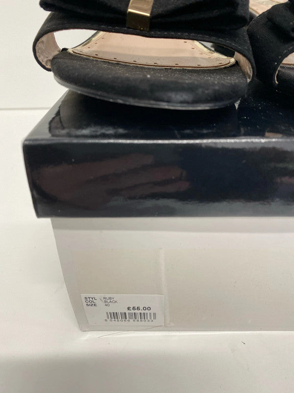 Fabulous Black Sandals with gold details events or parties Uk7 IM001