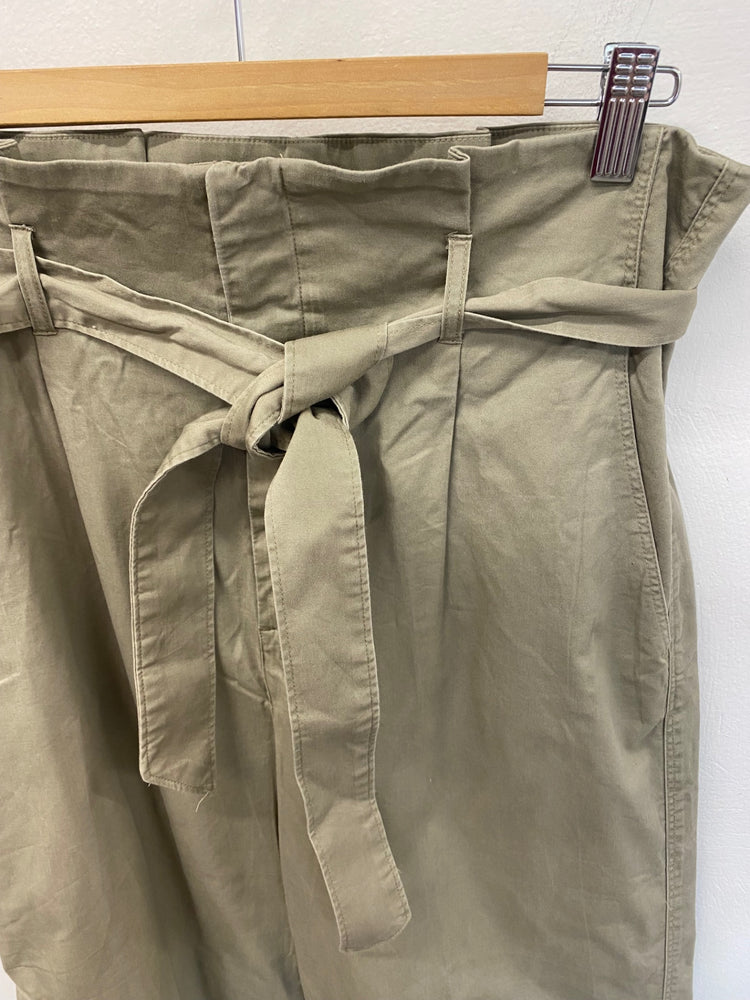 Fabulous H&M Paper bag Trousers 16 Khaki DM002