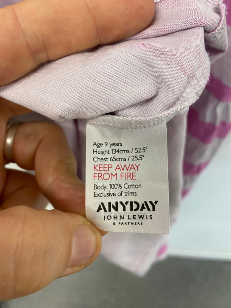 Fabulous John Lewis Girls dresses 9 years Pink stripe DM002