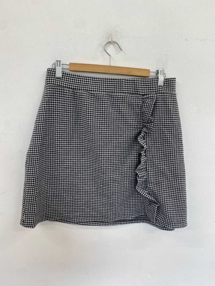 Fabulous TU Skirt UK 16 Black and White Gingham LB001