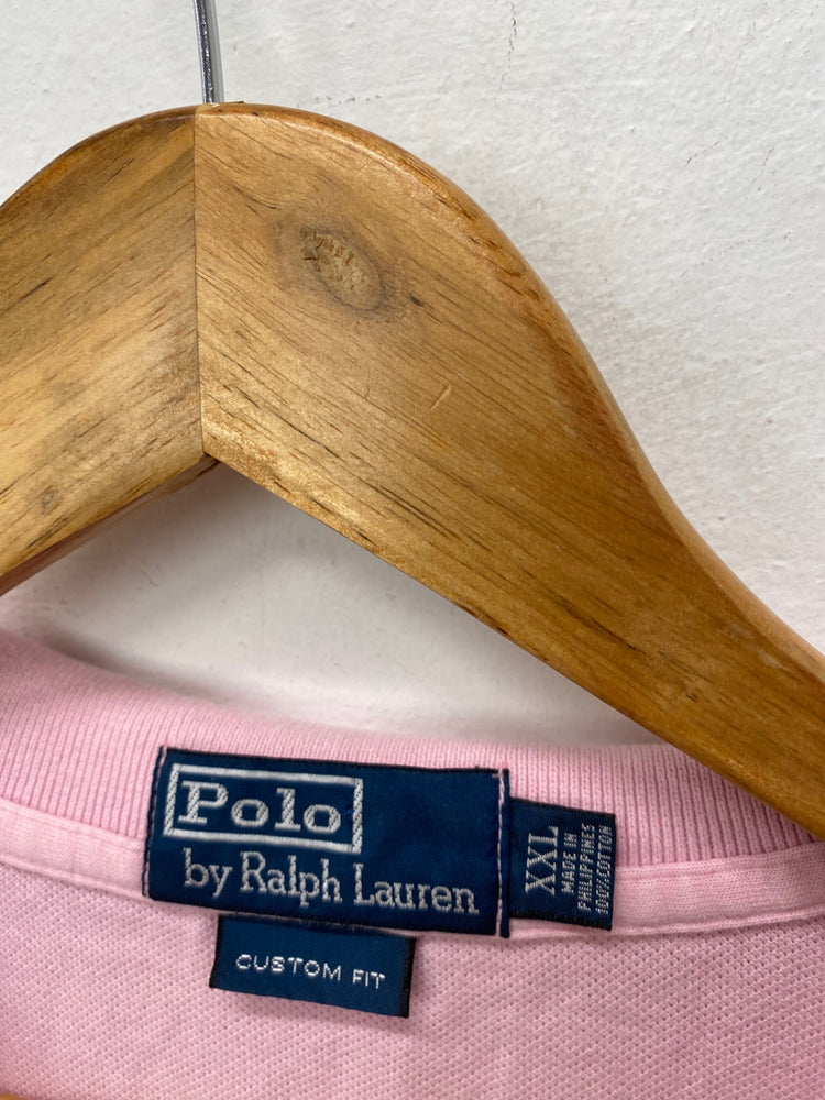 Fabulous Polo Ralph Lauren Polo Shirt Custom Fit XXL Pink KM001