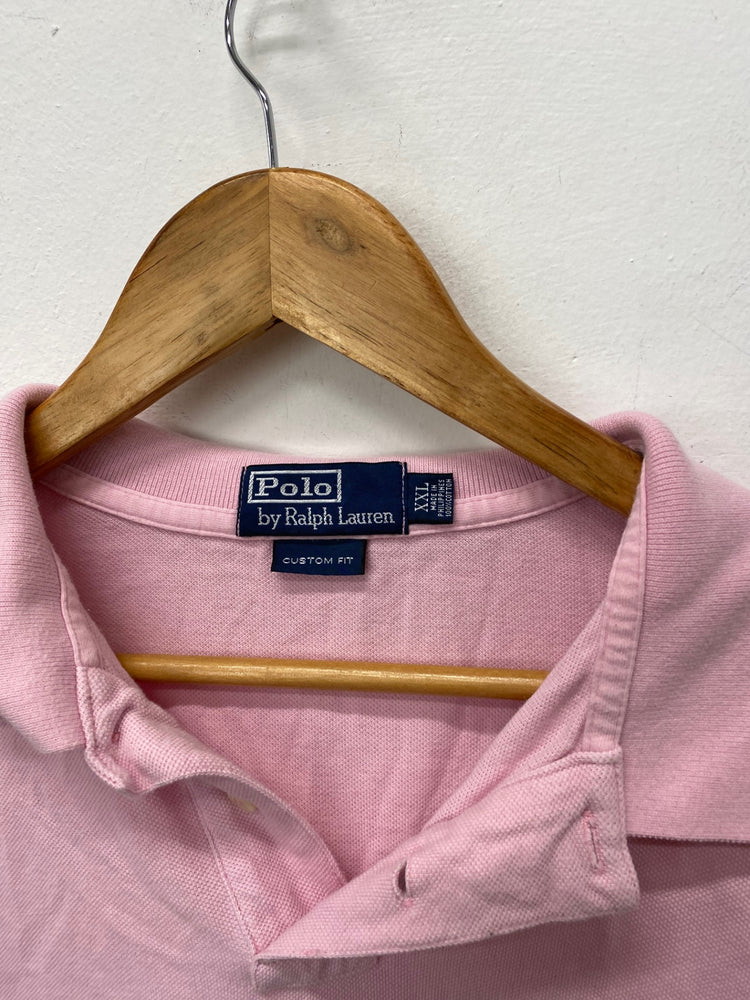 Fabulous Polo Ralph Lauren Polo Shirt Custom Fit XXL Pink KM001