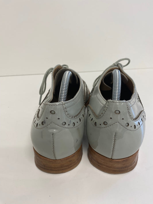Fabulous Next Signature patent leather Brogues UK 9 Aqua Grey LK006