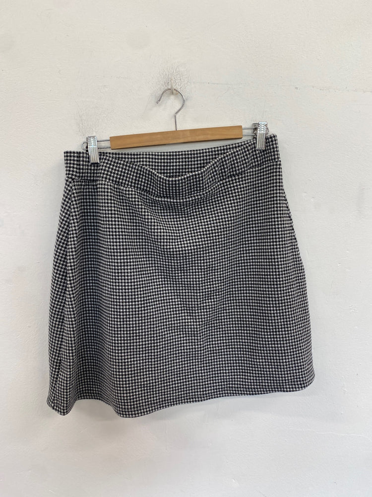 Fabulous TU Skirt UK 16 Black and White Gingham LB001