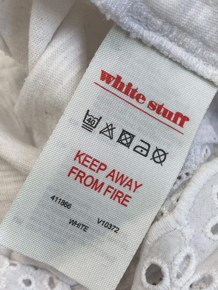 Fabulous White stuff Tank Top UK 10 White broderie WLH01