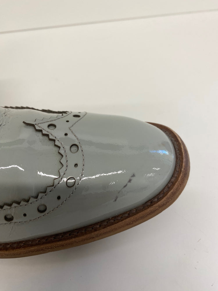Fabulous Next Signature patent leather Brogues UK 9 Aqua Grey LK006