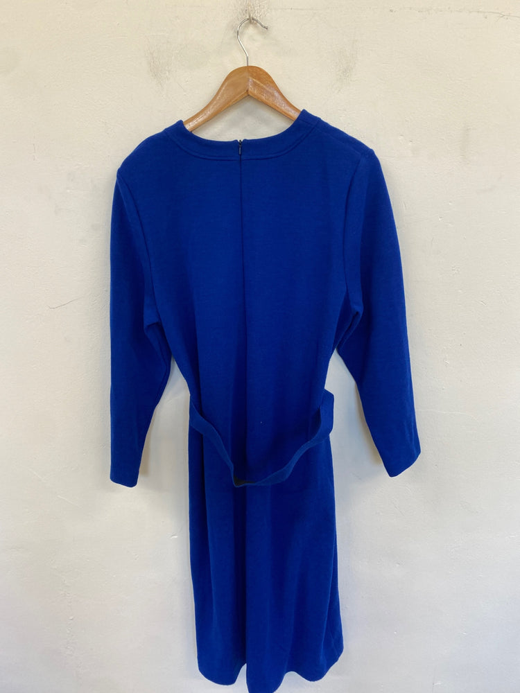 Fabulous Vintage Richard Stump Dress UK 18 Blue LB001