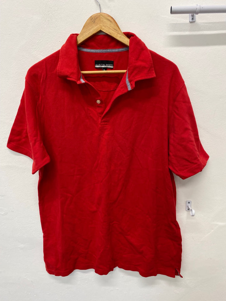 Fabulous Austin Reed Polo Shirt XL Red classic golf KM001