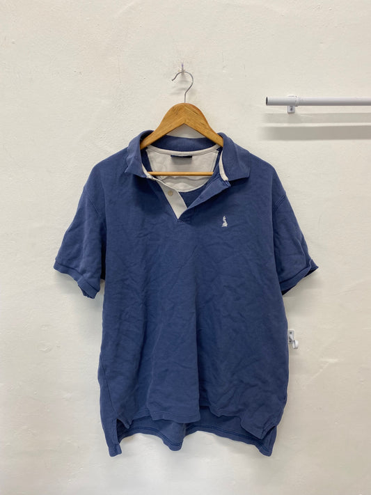 Fabulous Hackett Polo Shirt pure cotton XL Blue men’s KM001