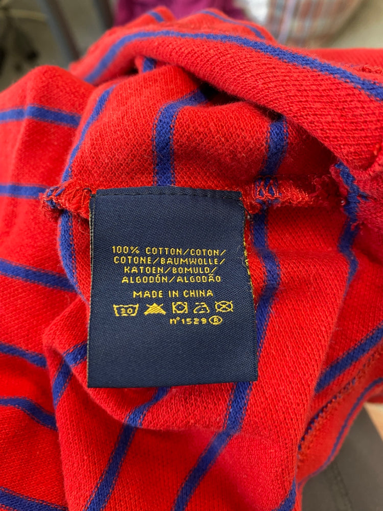 Fabulous Polo Jean Company Polo Shirt Ralp Lauren XXL Red with Blue Stripes KM001