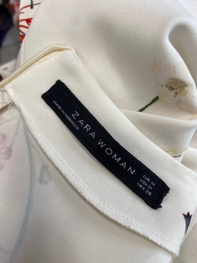 Fabulous Zara Dress M Floral Cream WLH01