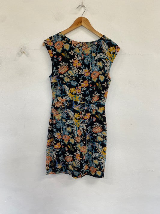 Fabulous Oasis Dress UK 10 Black with Floral Patterns