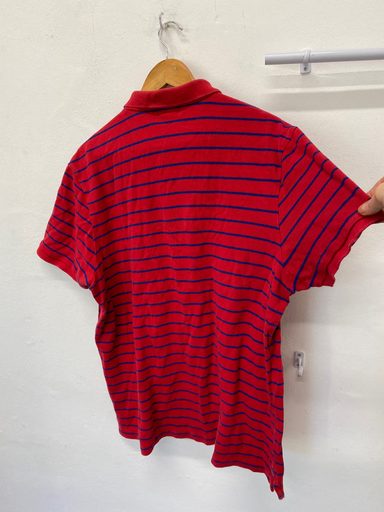 Fabulous Polo Jean Company Polo Shirt Ralp Lauren XXL Red with Blue Stripes KM001