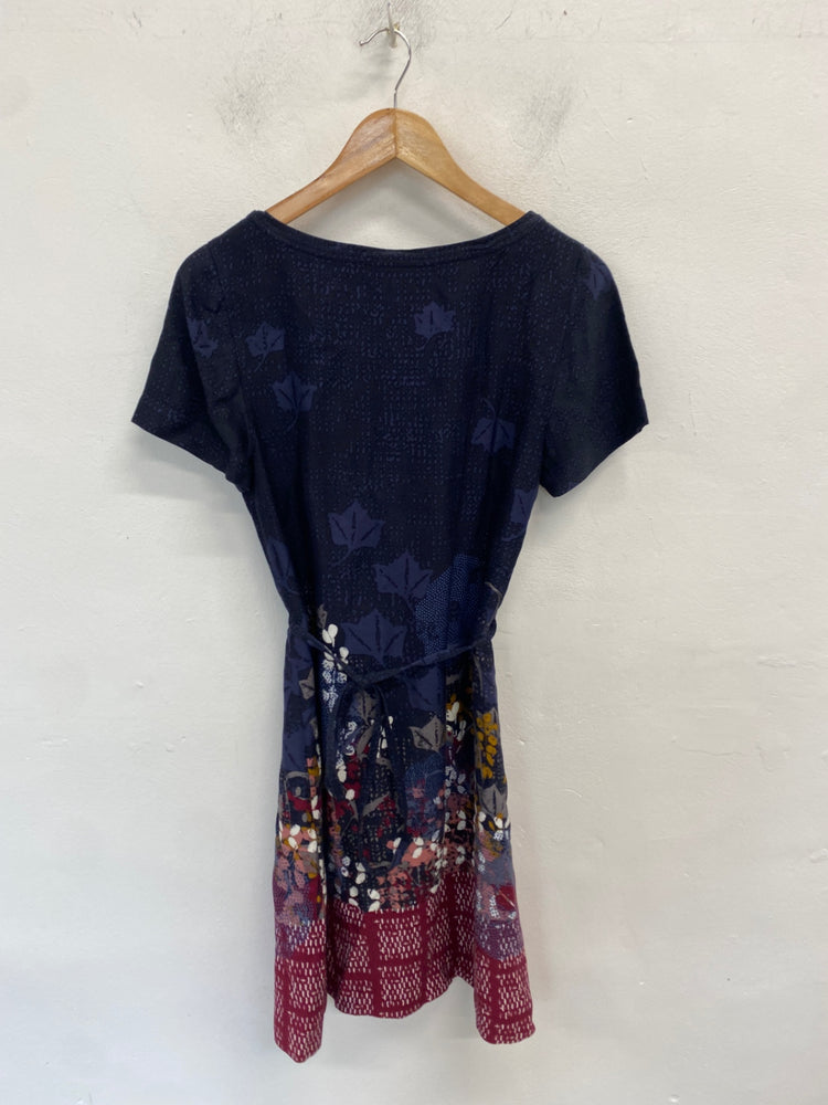 Fabulous White stuff Dress UK 10 Navy Blue autumn WLH01