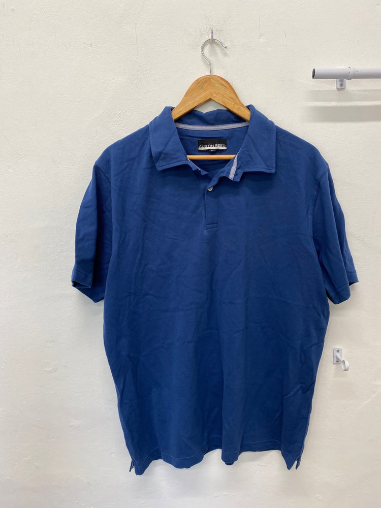 Fabulous Austin Reed Polo Shirt XL petrol blue classic KM001