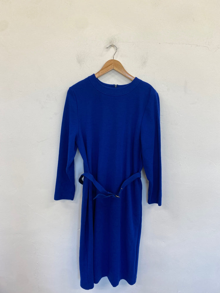 Fabulous Vintage Richard Stump Dress UK 18 Blue LB001