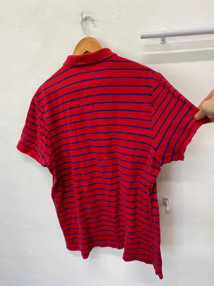 Fabulous Polo Jean Company Polo Shirt Ralp Lauren XXL Red with Blue Stripes KM001