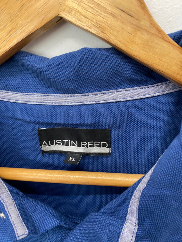 Fabulous Austin Reed Polo Shirt XL petrol blue classic KM001