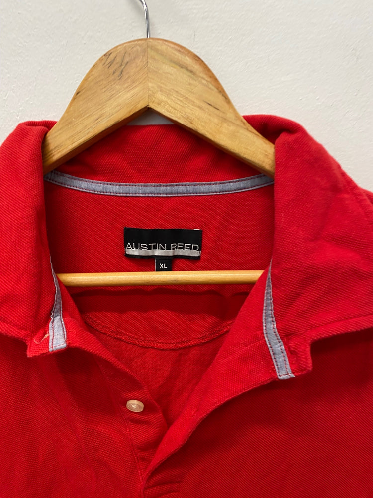 Fabulous Austin Reed Polo Shirt XL Red classic golf KM001
