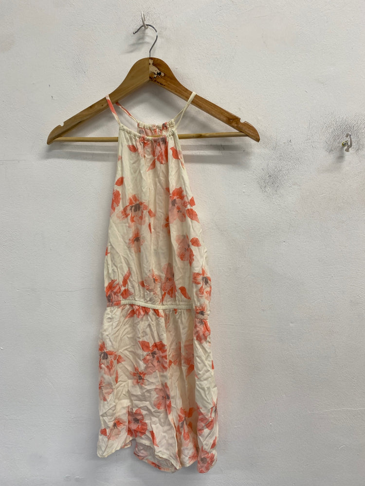 Gorgeous Hollister Playsuit Uk XS Cream and coral boho RG020